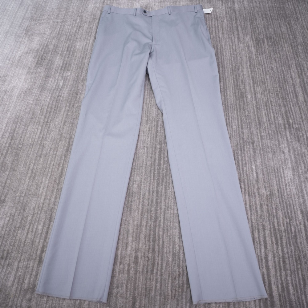 Vince Camuto Dress Pants Men 39 Fit 41x38.5 Gray Wool Blend Slim NEW